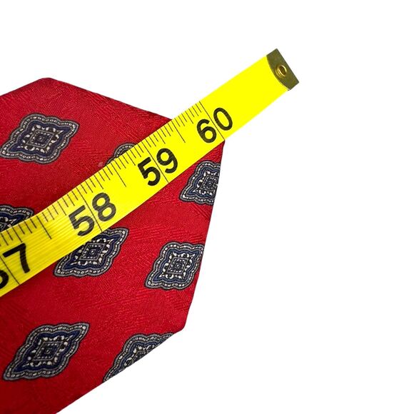 X'andrini 100% Silk Dress Tie Made in USA Geometric Medallion Print 60" 3.5" - Picture 9 of 11